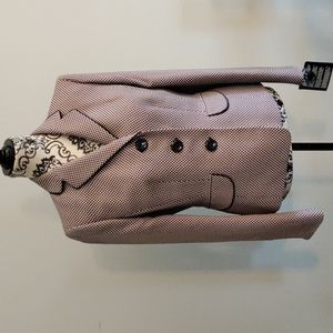 NWT Le Suit Pink& Black Dotted Polyester Business/Casual Blazer Size 6